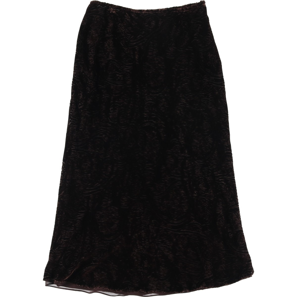 古着 ラルフローレン Ralph Lauren LAUREN ローレン 総柄 ベロア ロング Aラインスカート レディースXXL相当/eaa601353