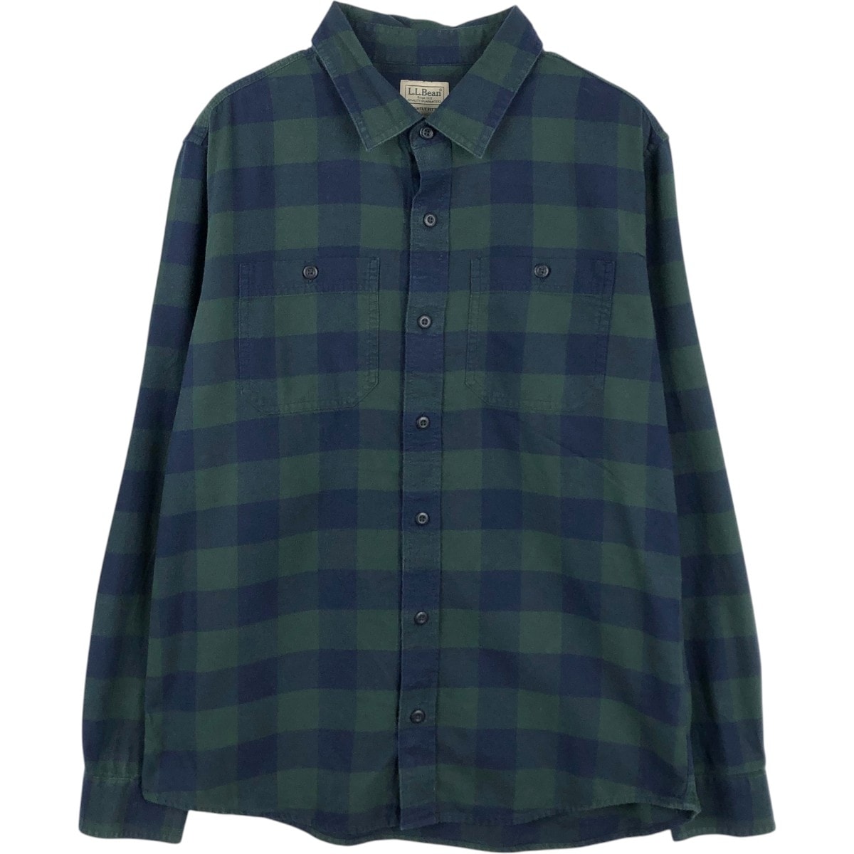 古着 エルエルビーン L.L.Bean SLIGHTLY FITTED 長袖 ライトネルチェックシャツ メンズM相当/eaa675488