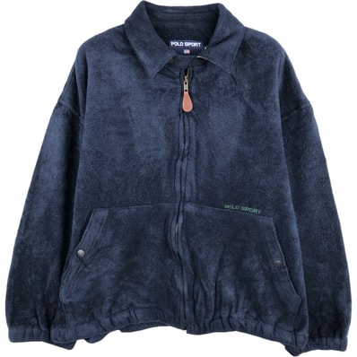 古着 90年代 ラルフローレン Ralph Lauren POLO SPORT ポロスポーツ スイングトップタイプ フリースジャケット USA製 メンズM相当/eaa616884