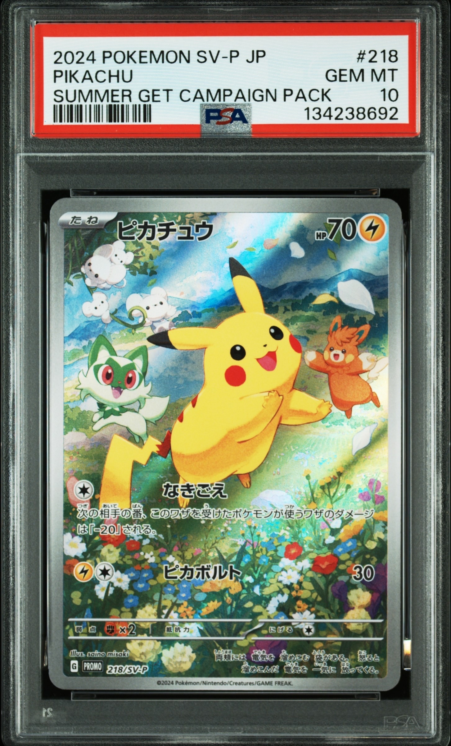 ピカチュウ P [SV-P 218](プロモカードパック「ポケカの夏がキタ!プロモカードGetキャンペーン!」)