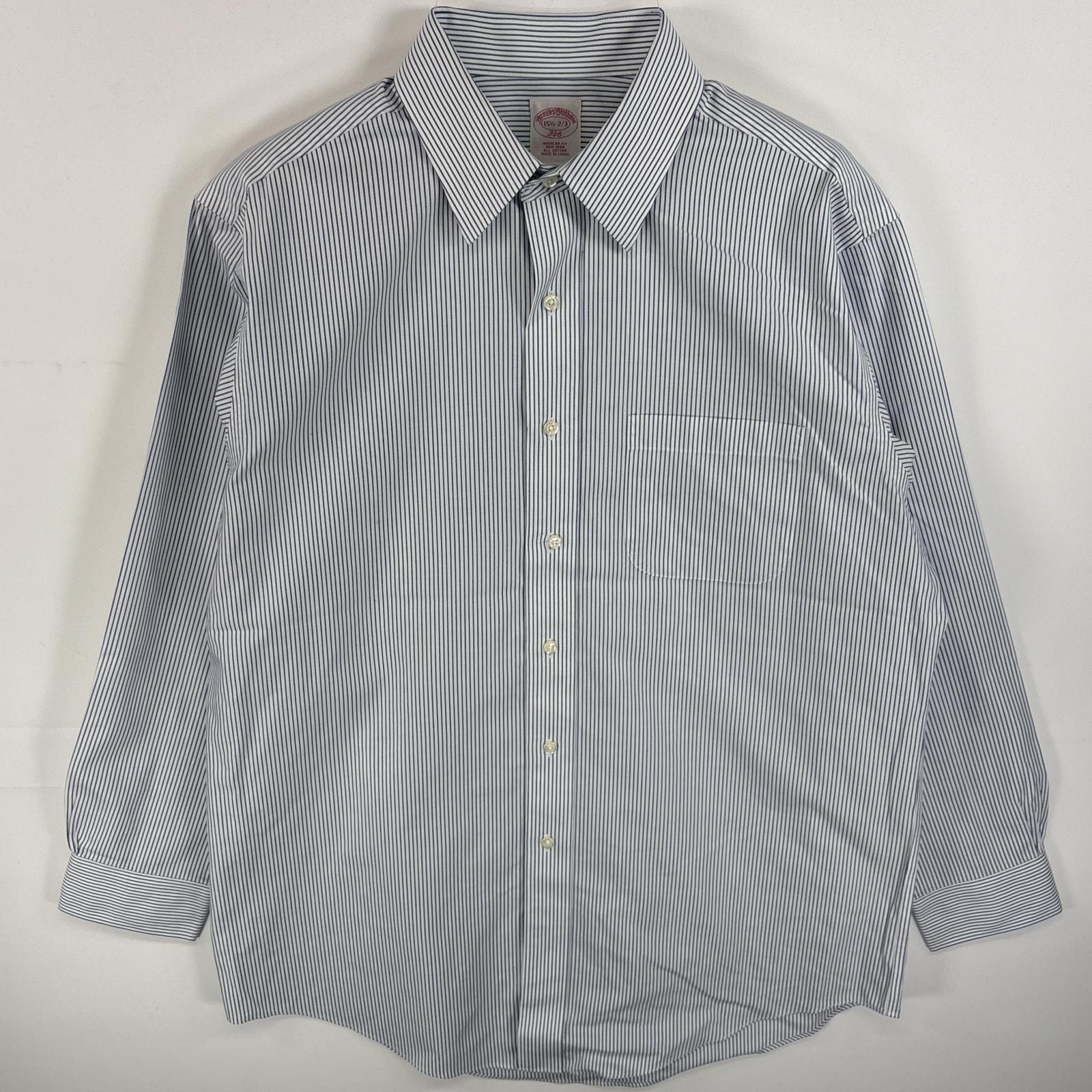 古着 ブルックスブラザーズ Brooks Brothers 長袖シャツ ボタンシャツ 346 REGULAR FIT M  水色系 ストライプ メンズ