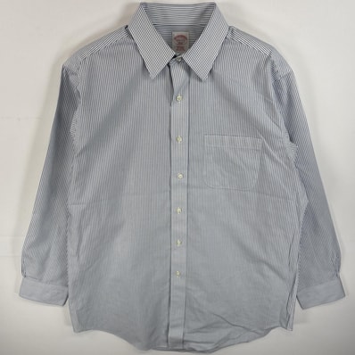 古着 ブルックスブラザーズ Brooks Brothers 長袖シャツ ボタンシャツ 346 REGULAR FIT M 水色系 ストライプ メンズ