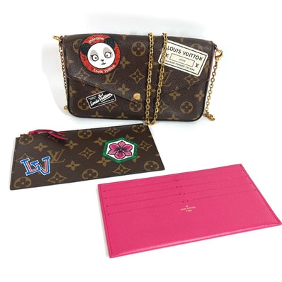 ルイヴィトン LOUIS VUITTON ポシェットフェリシー 不明 モノグラム パンダ 上海 中国 カバン 斜め掛け チェーンバッグ 長財布 チェーンウォレット ショルダーバッグ モノグラムキャンバス ブラウン