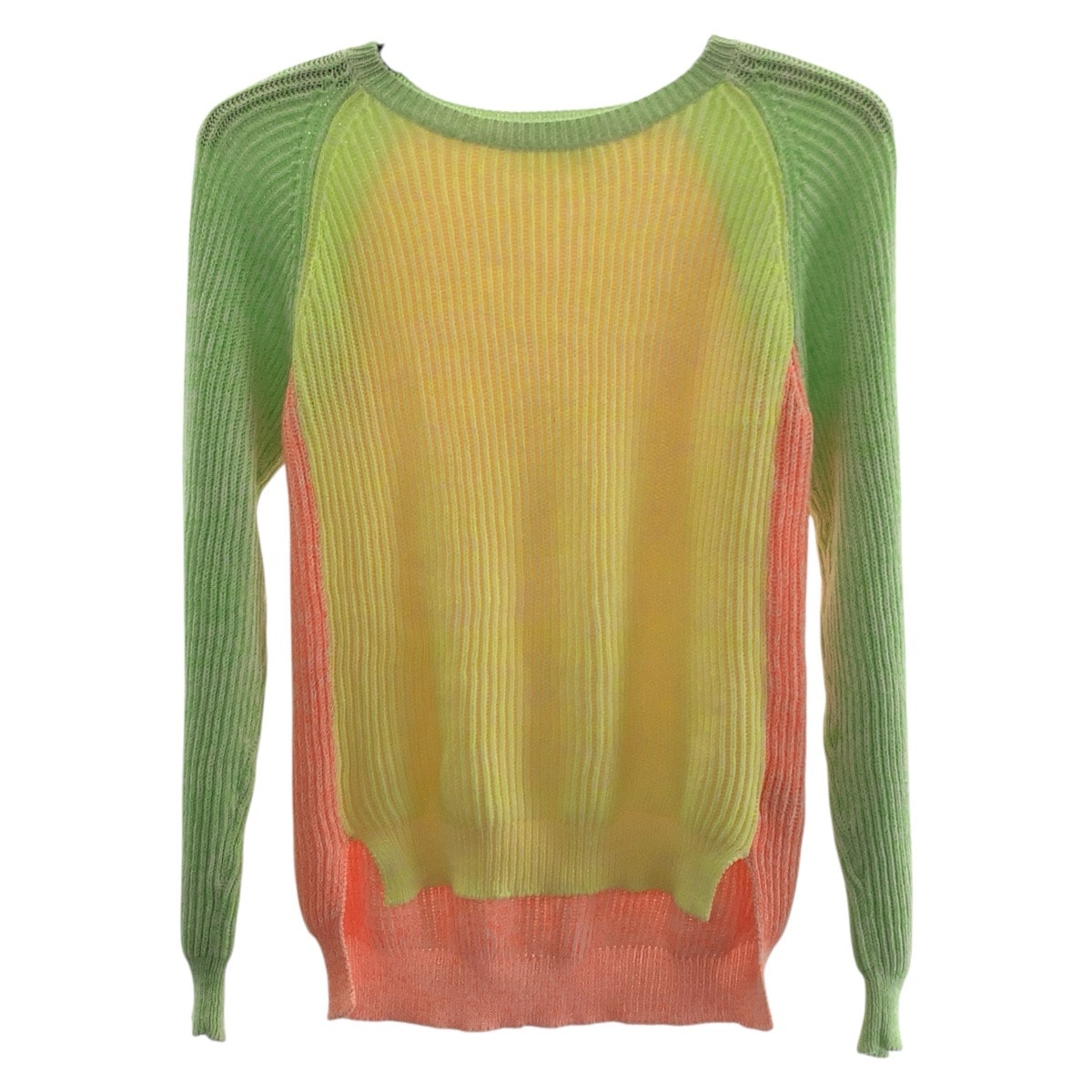 美品 Stella McCartney ステラマッカートニー KIDS サイズ12years イエロー グリーン ピンク コットン ポリエステル/ セーター リブニットセーター 604367 【中古】