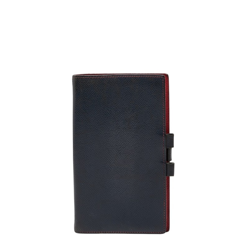 エルメス アジェンダ 手帳カバー ネイビー レッド クシュベル レディース HERMES 【中古】