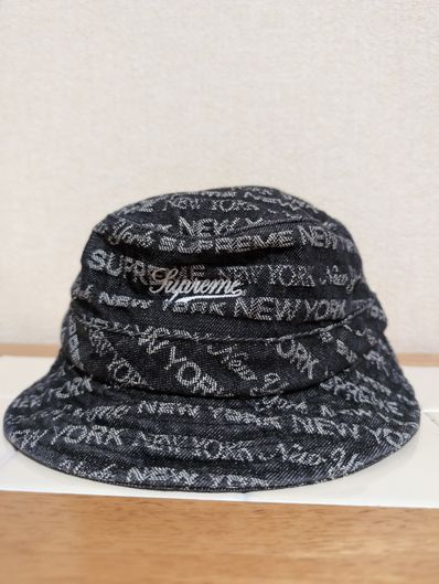 Supreme Multi Type Jacquard Denim Crusher "Black"