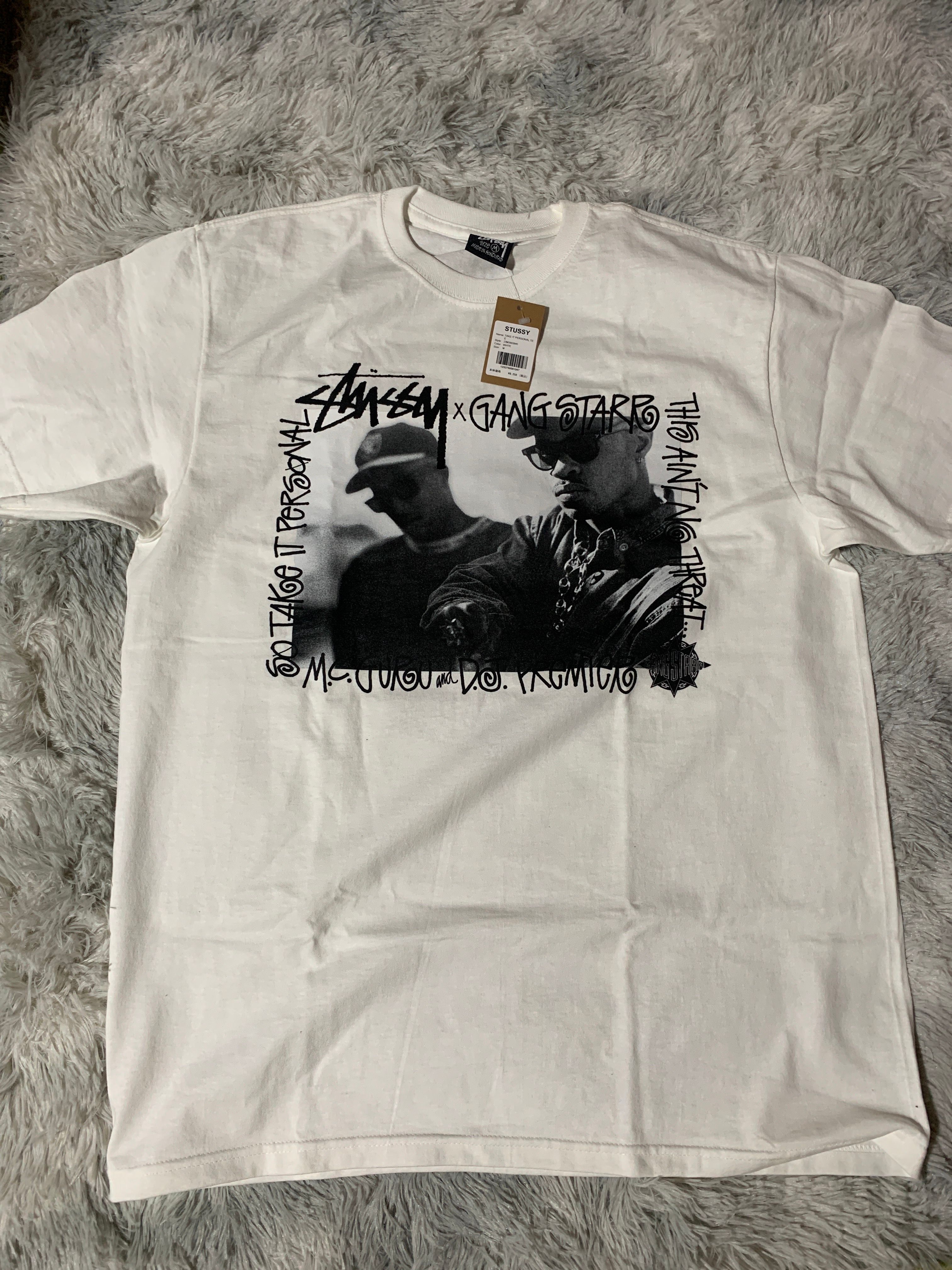 Stussy x Gang Starr Take It Personal Tee "White"