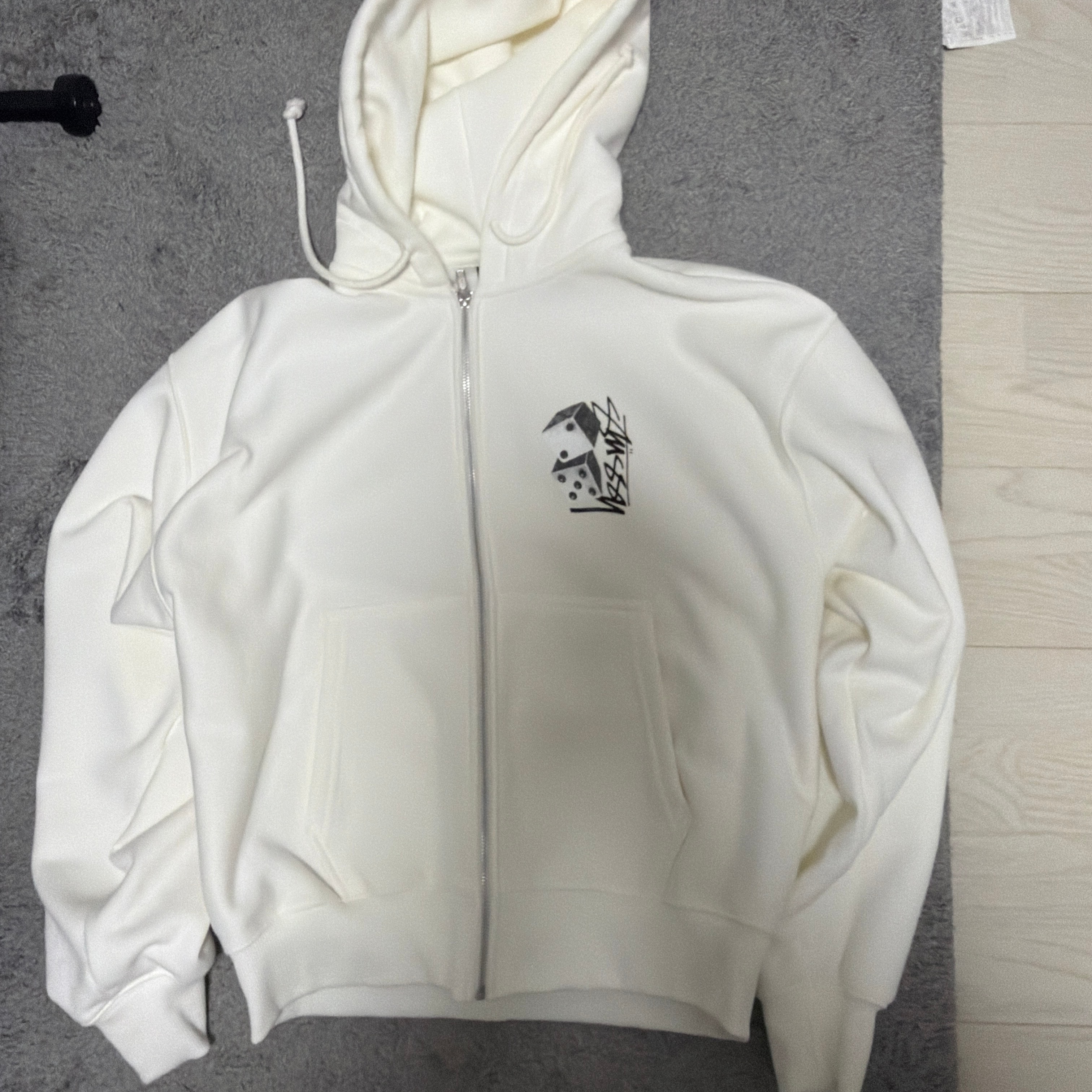 Stussy Tall Dice Zip Hoodie "Off White"