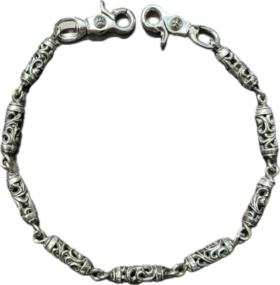 Chrome Hearts 9 Link Roller Long-T Old 2 Clip Long Roller Wallet Chain "Silver"