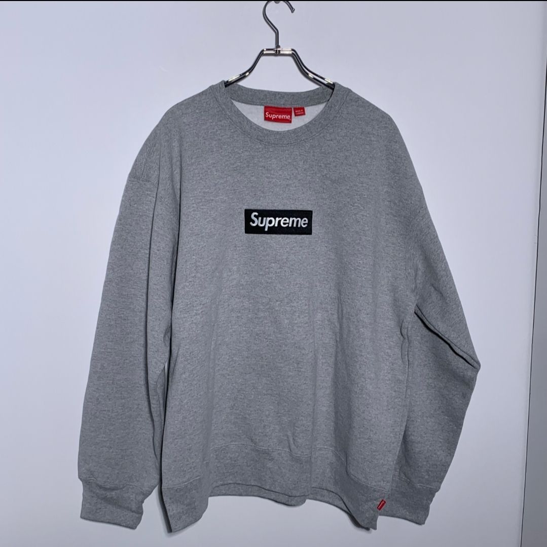 Supreme Box Logo Crewneck "Heather Grey" (22FW)