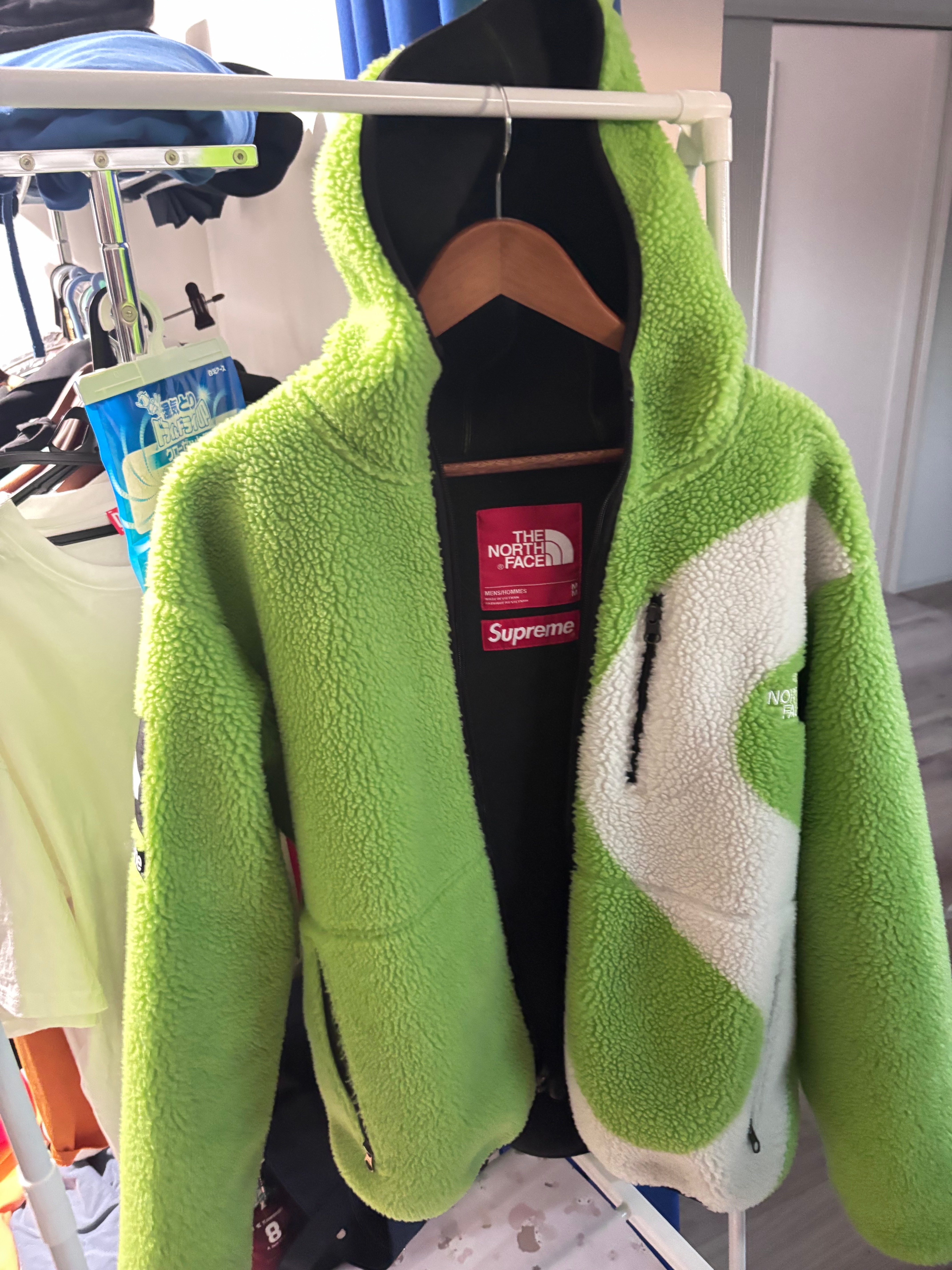 Supreme x The North Face S Logo Hooded Fleece Jacket "Green"