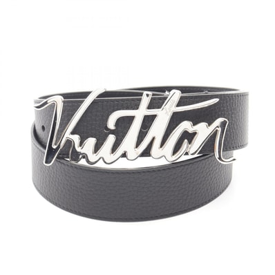 ルイ・ヴィトン LOUIS VUITTON サンチュール LVオートグラフ 40MM ベルト 衣料品 レザー メンズ ブラック系 M0187 【中古】