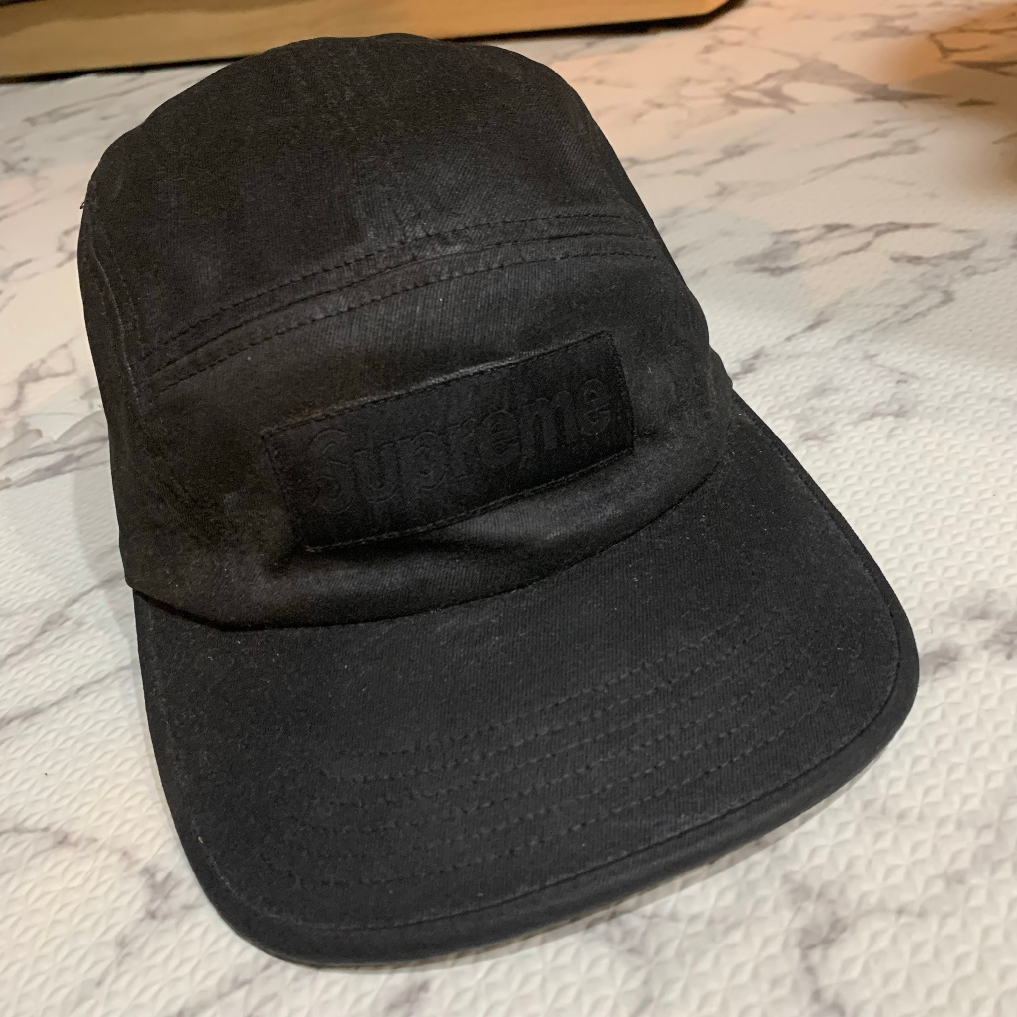 Supreme x MM6 Maison Margiela Painted Camp Cap "Black"