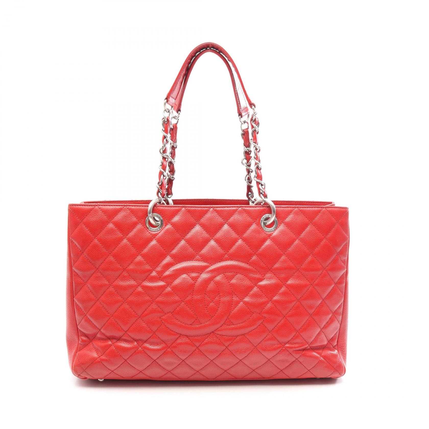 シャネル CHANEL マトラッセ グランドショッピング GST XL トートバッグ バッグ キャビアスキン(グレインドカーフ) レディース レッド系 【中古】