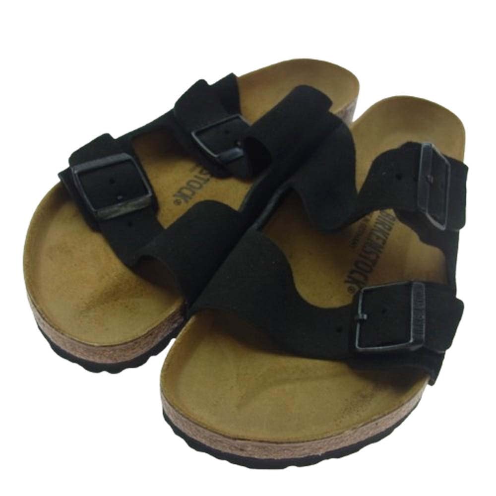 BIRKENSTOCK ビルケンシュトック サンダル 1027152 ARIZONA SUEDE LEATHER アリゾナ スエード レザーサンダル ブラック系 7【極上美品】【中古】
