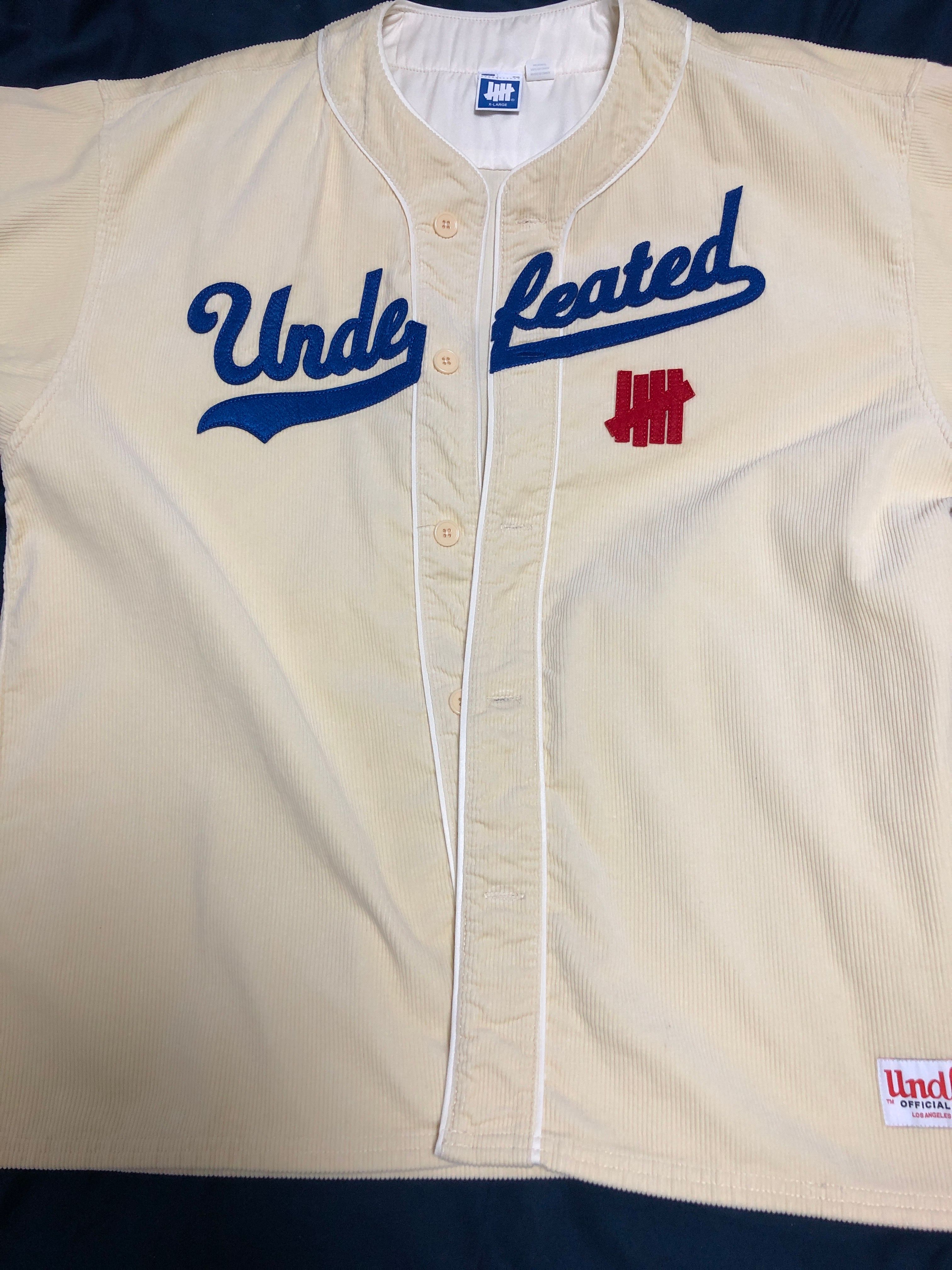 UNDEFEATED CORD S/S BASEBALL JERSEY - 30006 "Off White"