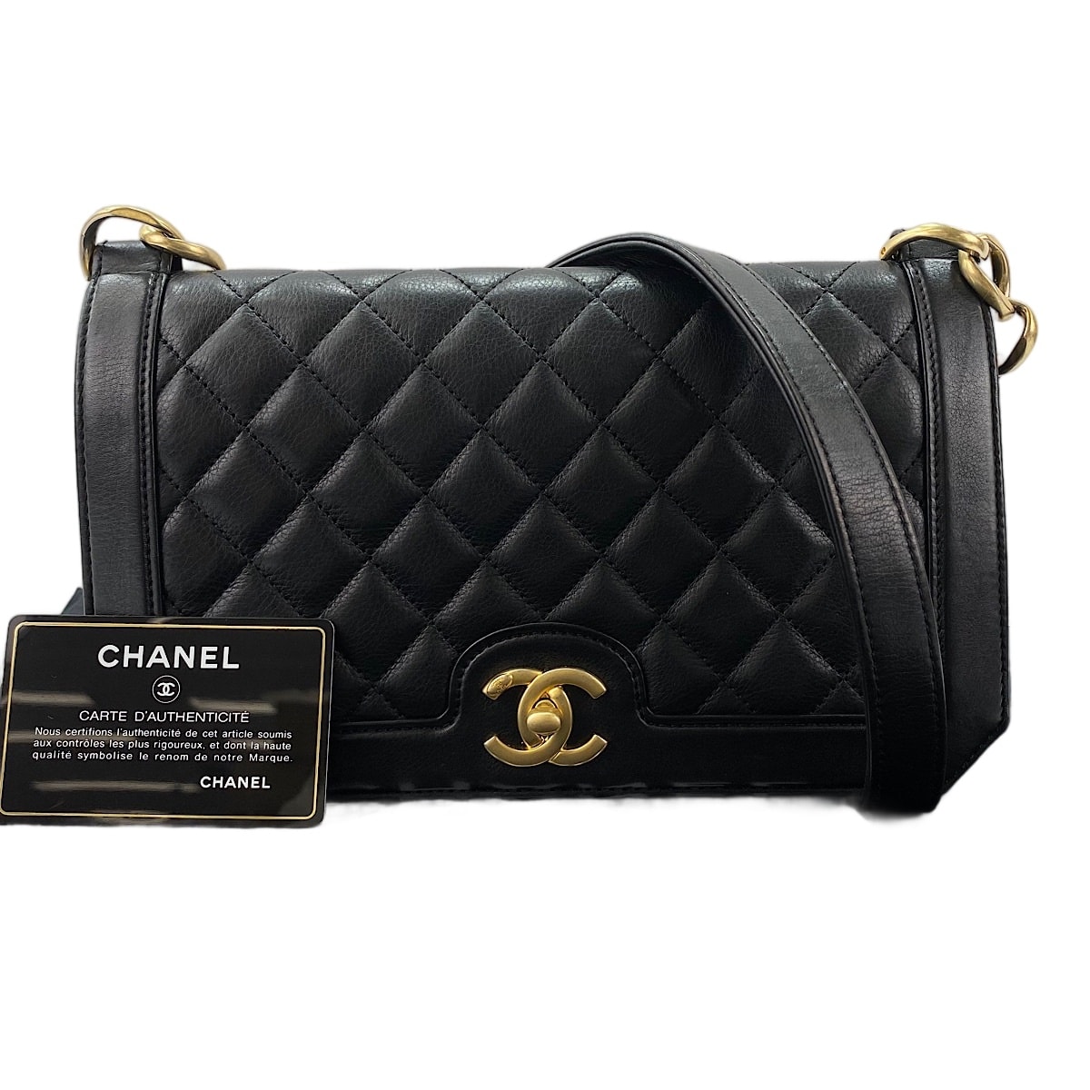 シャネル CHANEL ラムスキン マトラッセ 25 ショルダーバッグ【中古】