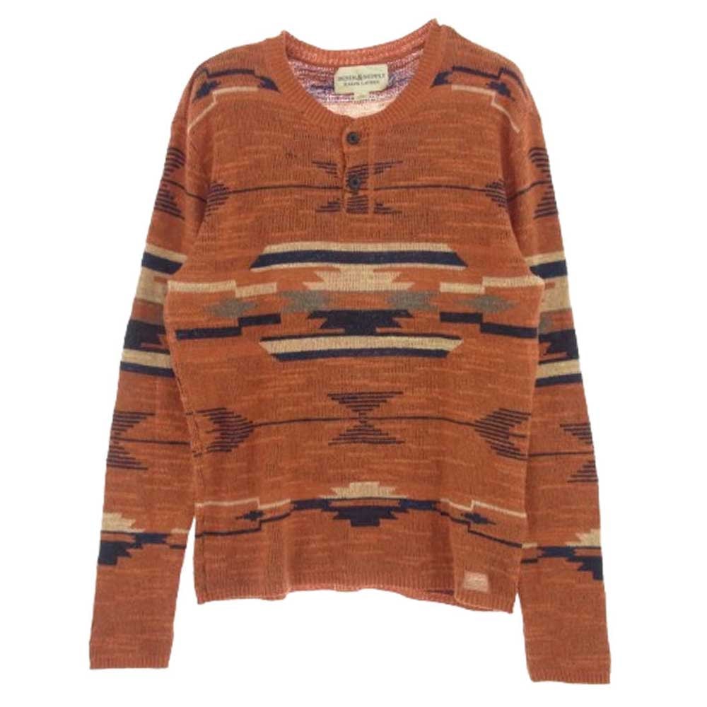 RALPH LAUREN ラルフローレン ニット DENIM&SUPPLY ポロ ニット XS オレンジ系 XS【中古】