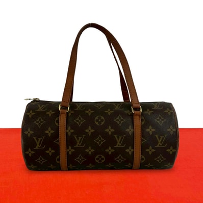 LOUIS VUITTON ルイヴィトン パピヨン 30 モノグラム レザー PVC ハンドバッグ ブラウン
83680