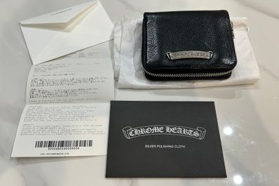 Chrome Hearts Square Zipville Wallet / Leather "Black"