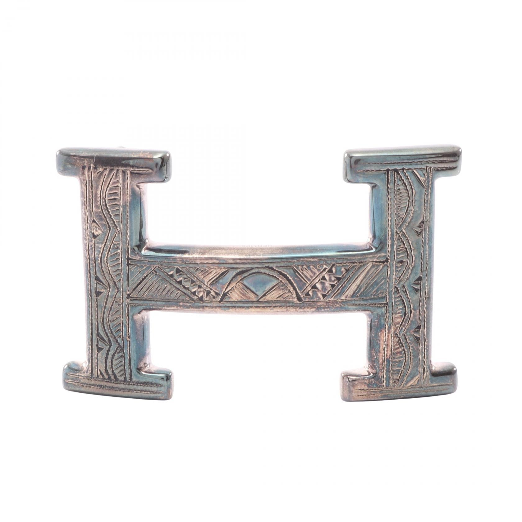 エルメス HERMES トゥアレグ Hベルトバックル アクセサリー SV925 メンズ レディース シルバー系 【中古】