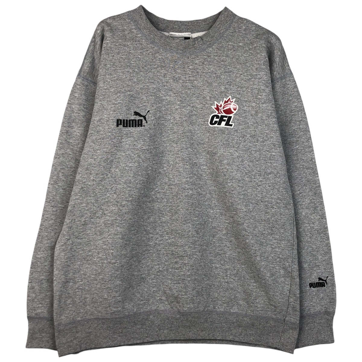 古着 プーマ PUMA CFL カナディアンフットボールリーグ ロゴスウェットシャツ トレーナー カナダ製 メンズM相当/eaa482315