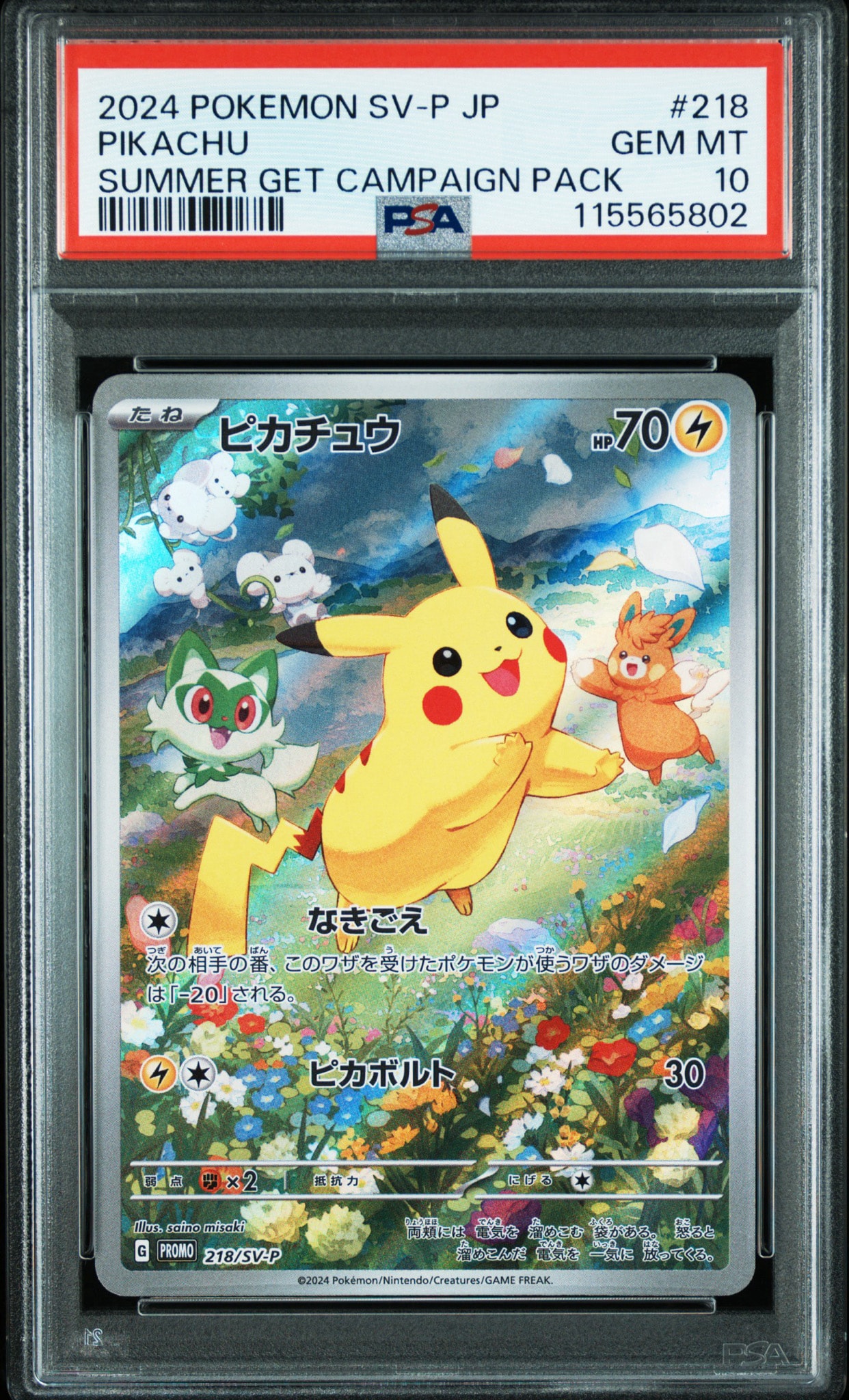 ピカチュウ P [SV-P 218](プロモカードパック「ポケカの夏がキタ!プロモカードGetキャンペーン!」)