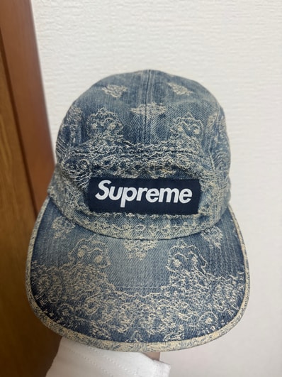 Supreme Bandana Jacquard Denim Camp Cap "Blue" (25SS)