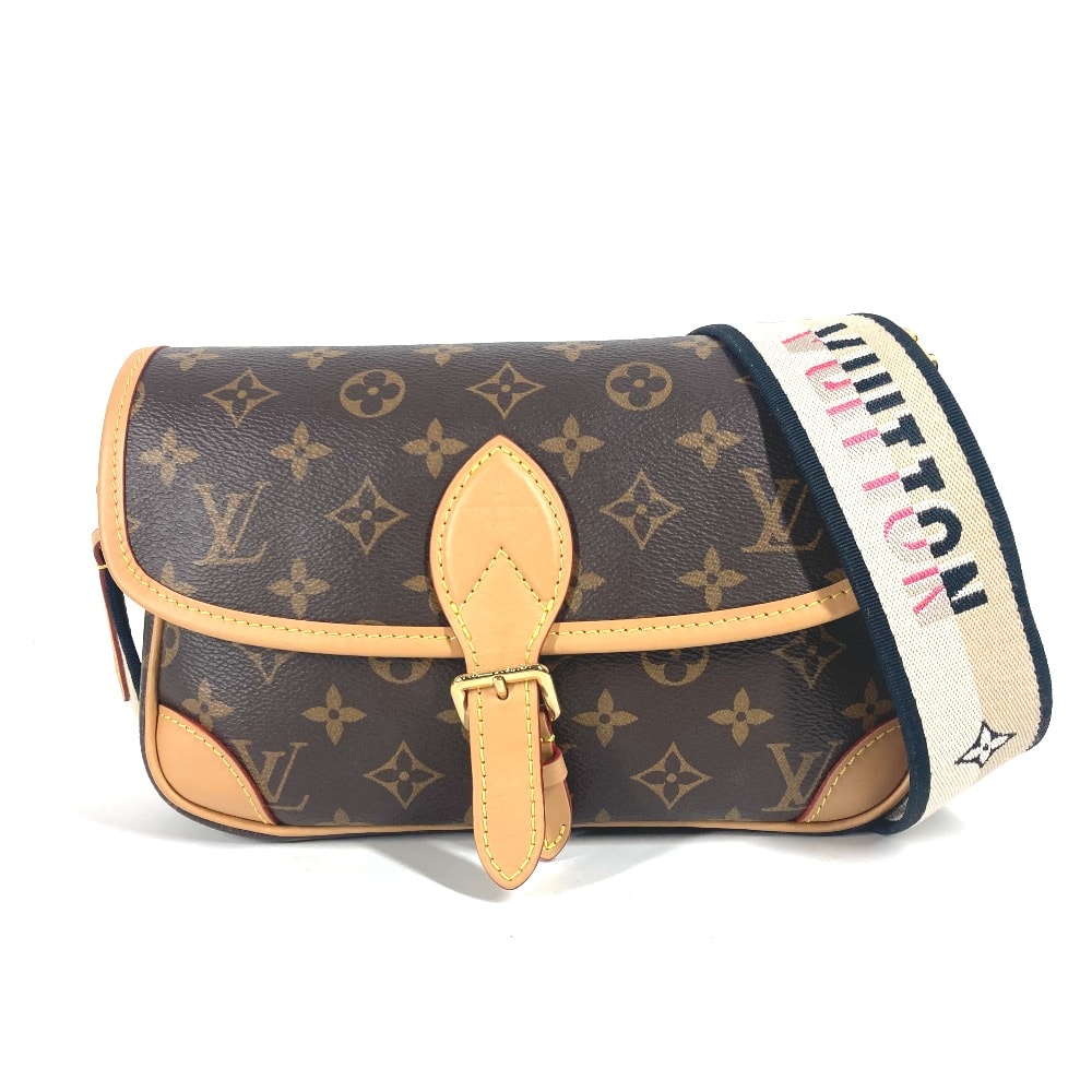 ルイヴィトン LOUIS VUITTON ディアヌ NM PM M45985 モノグラム カバン ポシェット 斜め掛け フラップ ショルダーバッグ モノグラムキャンバス ノワール ブラウン 美品