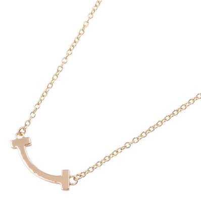 ティファニー TIFFANY&CO Tスマイル ミニ ネックレス ネックレス ジュエリー K18PG(ピンクゴールド) レディース ゴールド系 【中古】