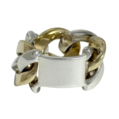 ボッテガヴェネタ レディース メンズ チェーン コンビ リング 11号 指輪