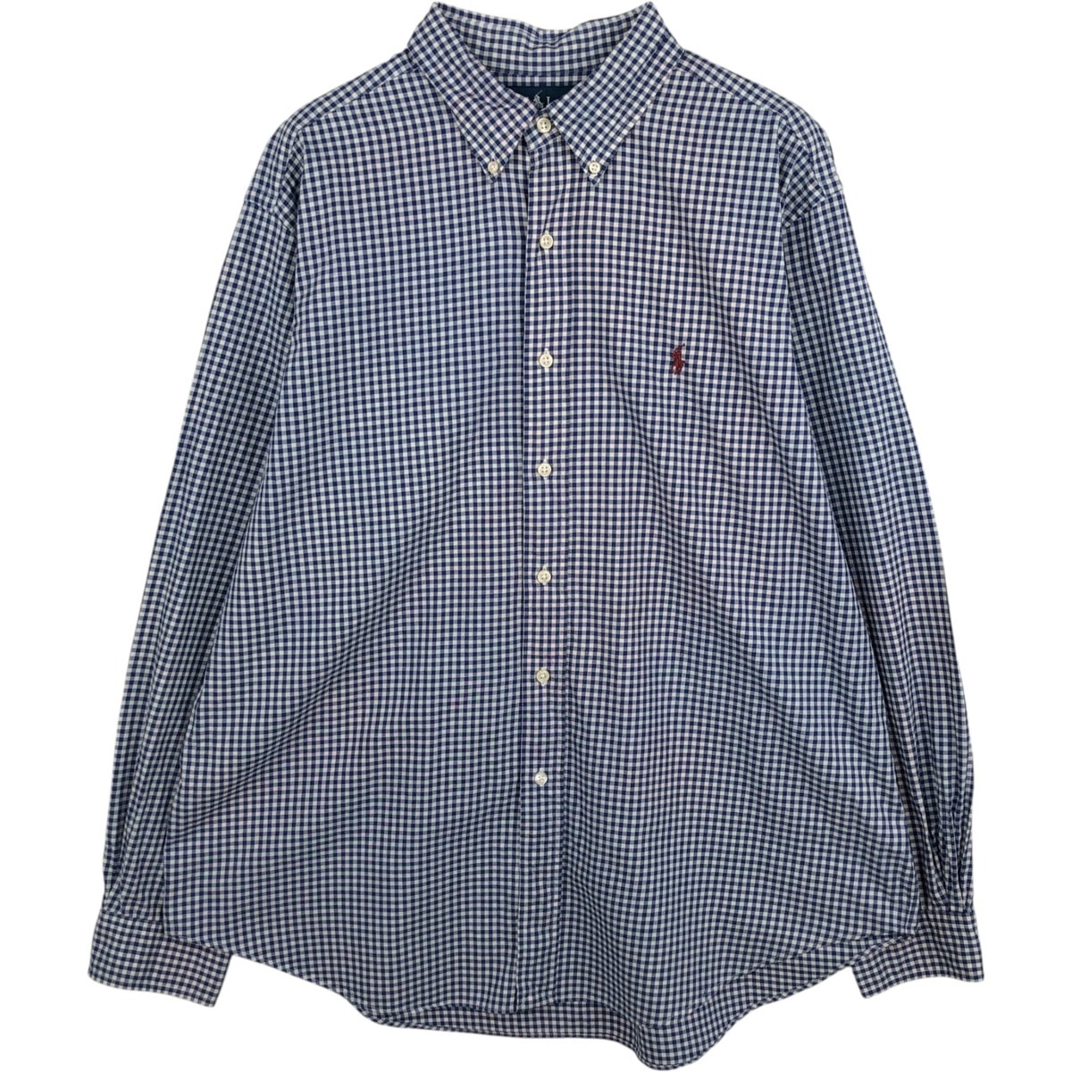 古着 ラルフローレン Ralph Lauren CLASSIC FIT チェック柄 ギンガムチェック 長袖 ボタンダウンチェックシャツ メンズXL相当/eaa614304