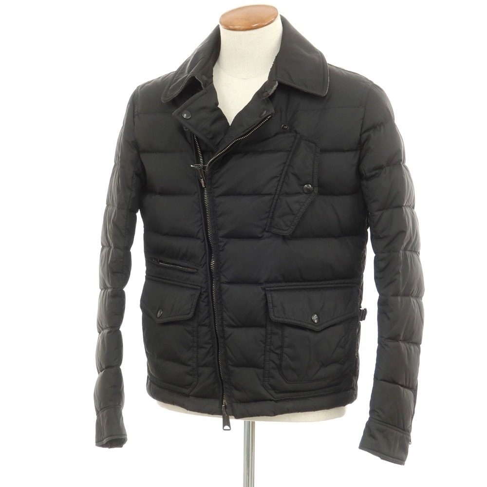 【中古】モンクレール MONCLER ナイロン ジップアップ ダウンジャケット ブラック【サイズ2】【メンズ】