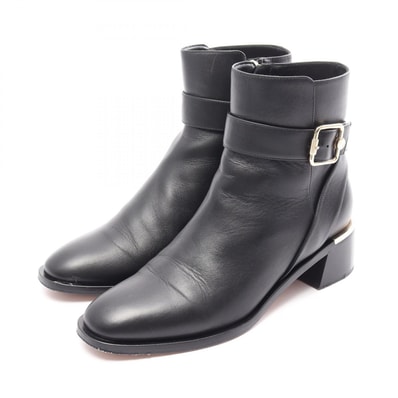 ジミーチュウ JIMMY CHOO CLARICE 45 ショート ブーツ 靴 レザー レディース ブラック系 【中古】