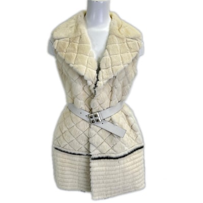 フェンディ FNH407 ウエストベルト フロントフック ミンク ジレ 36