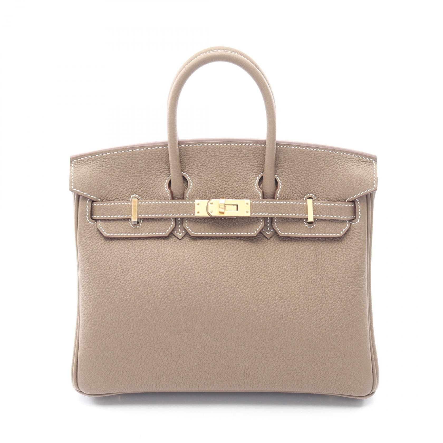 エルメス HERMES バーキン25 エトゥープ ハンドバッグ バッグ トゴ トゴ レディース ベージュ系 【中古】