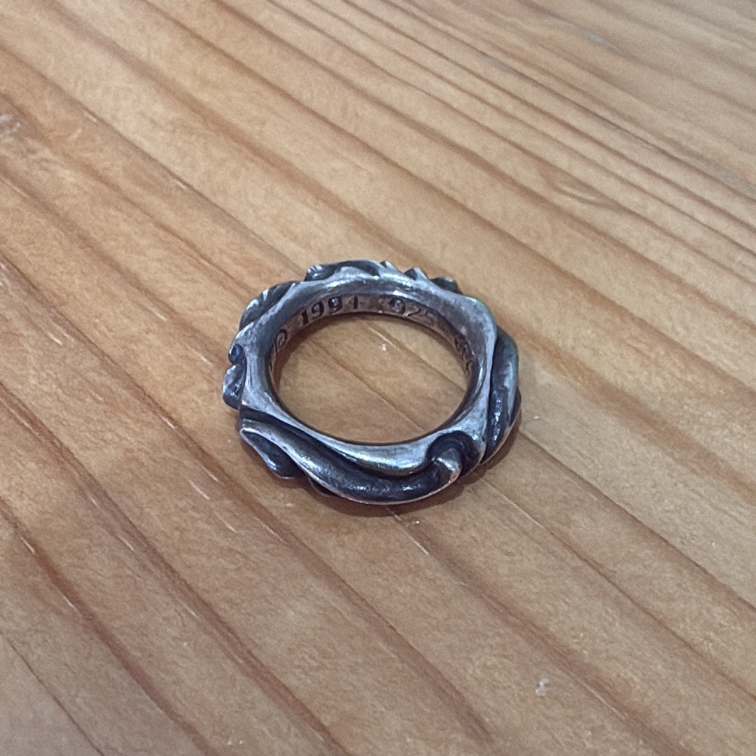 Chrome Hearts Scroll Band Ring "Silver"