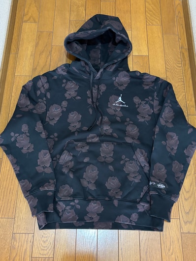 Jordan A ma maniere Allover Print Fleece Hoodie "Black"