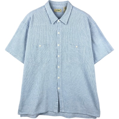 古着 ~90年代 エルエルビーン L.L.Bean COOL WEAVE 半袖 コットンシャツ メンズXL相当 ボックスシャツ ヴィンテージ/eaa658008