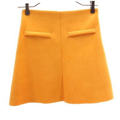 ZARA ザラ スエードライク ミニスカート XS オレンジ系 ストレッチ
