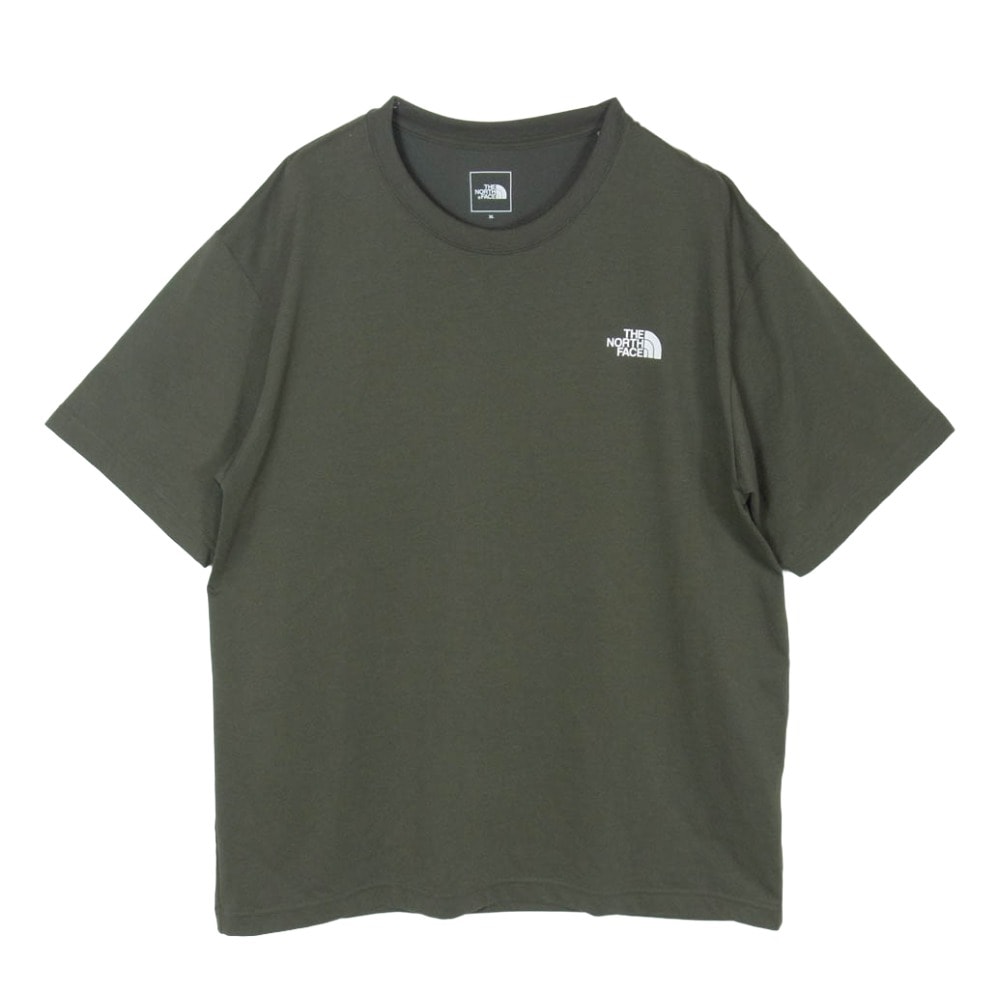 THE NORTH FACE ノースフェイス NT32352 S/S Nuptse Tee ショートスリーブ ヌプシ Tシャツ 半袖カットソー カーキ系 XL【中古】