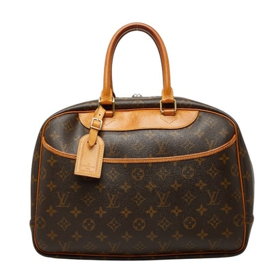 ルイ ヴィトン モノグラム ドーヴィル ハンドバッグ M47270 ブラウン PVC レザー レディース LOUIS VUITTON 【中古】