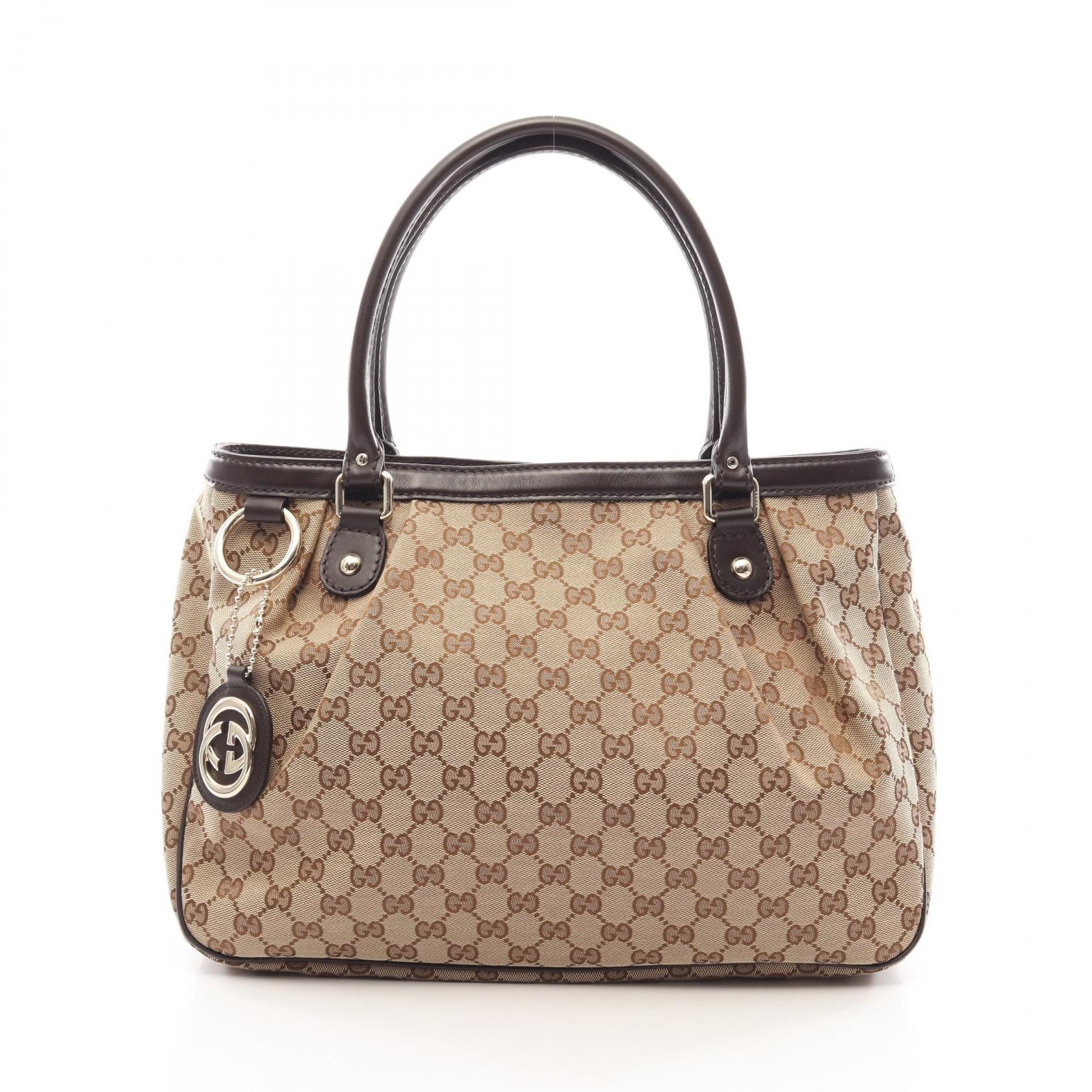 グッチ GUCCI スーキー GGキャンバス トートバッグ バッグ キャンバス レザー レディース ベージュ系 / ブラウン系 296835 【中古】