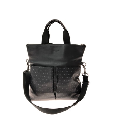 ▼▼COACH コーチ レディース ショルダートート チャールズ フォールドオーバー ブルースタードット F59309 ネイビー