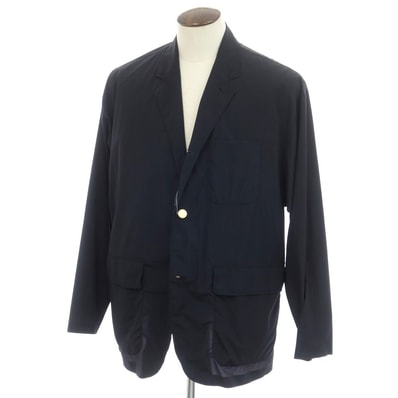 【中古】ビームス BEAMS 2024年春夏 ナイロンポリエステル 3B カジュアルジャケット ダークネイビー【サイズL】【メンズ】