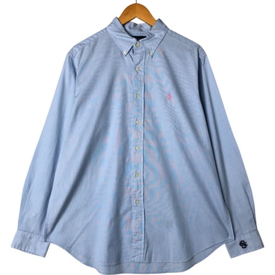 古着 ラルフローレン Ralph Lauren CLASSIC FIT 長袖 ボタンダウンシャツ メンズL相当/eaa560293