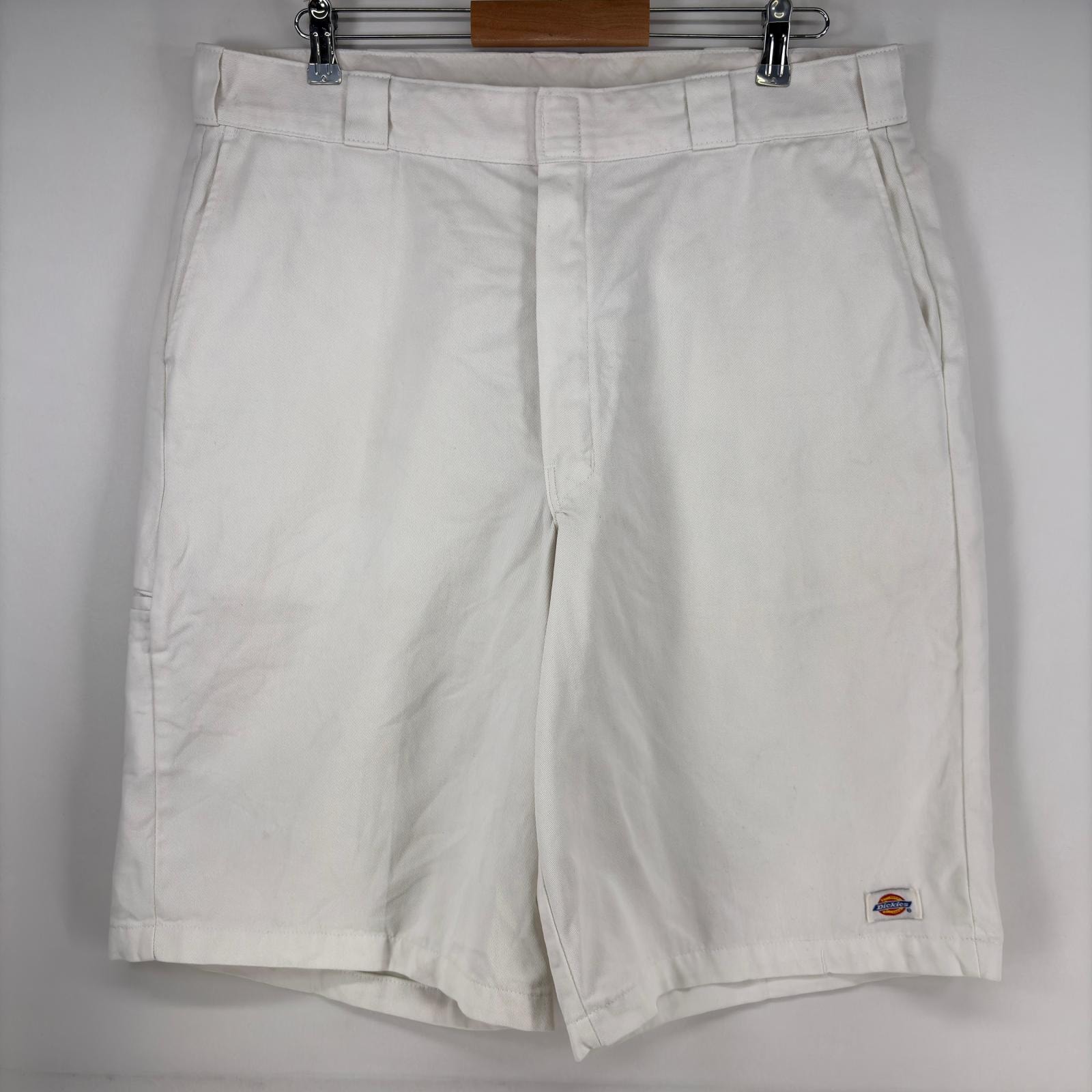 古着 ディッキーズ Dickies ショートパンツ ワーク ワンポイントロゴ ハーフパンツ カラー w38 ホワイト メンズ