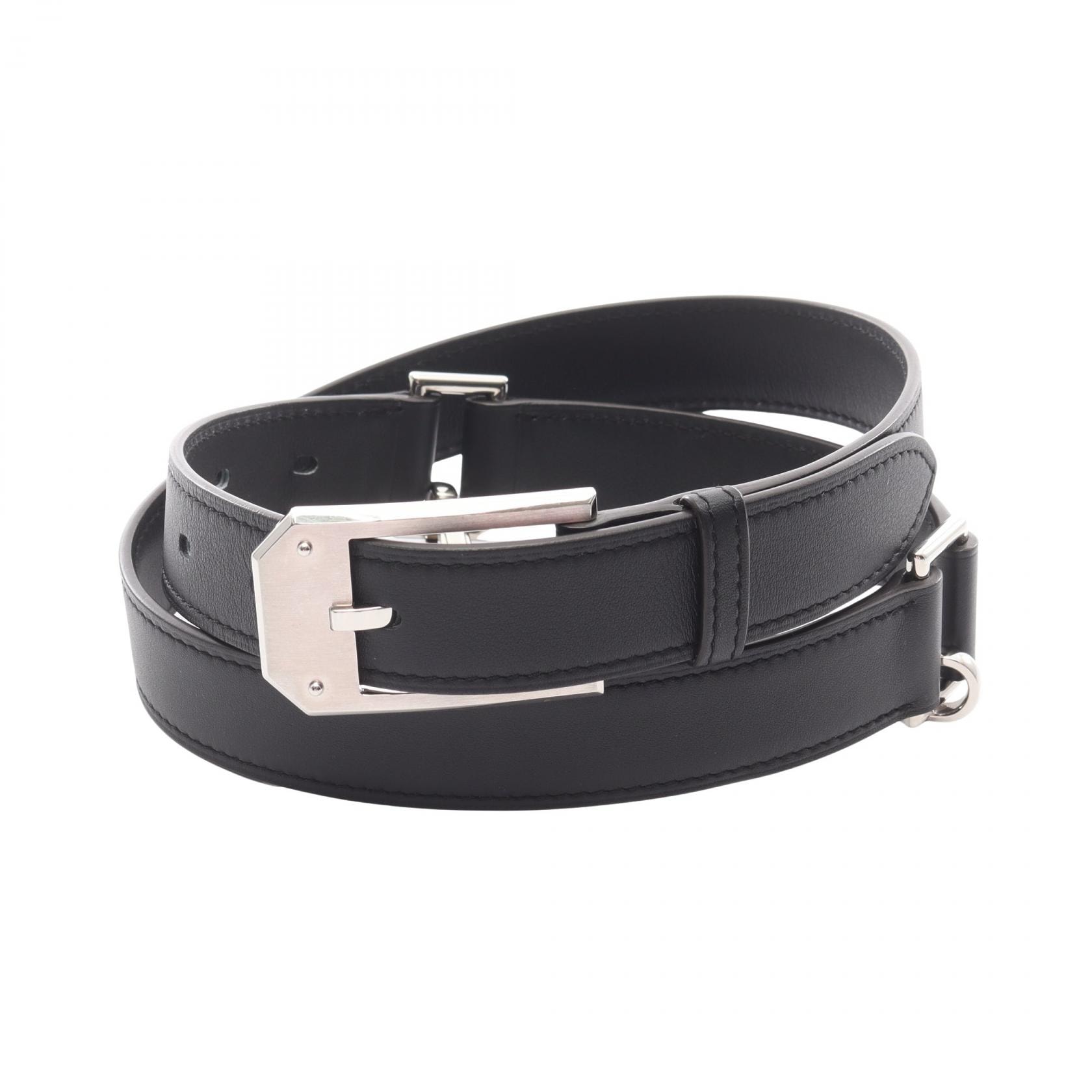 エルメス HERMES アンディ 26 ベルト 衣料品 レザー B刻印(2023年製造) メンズ ブラック系 / シルバー系 H010739 【中古】