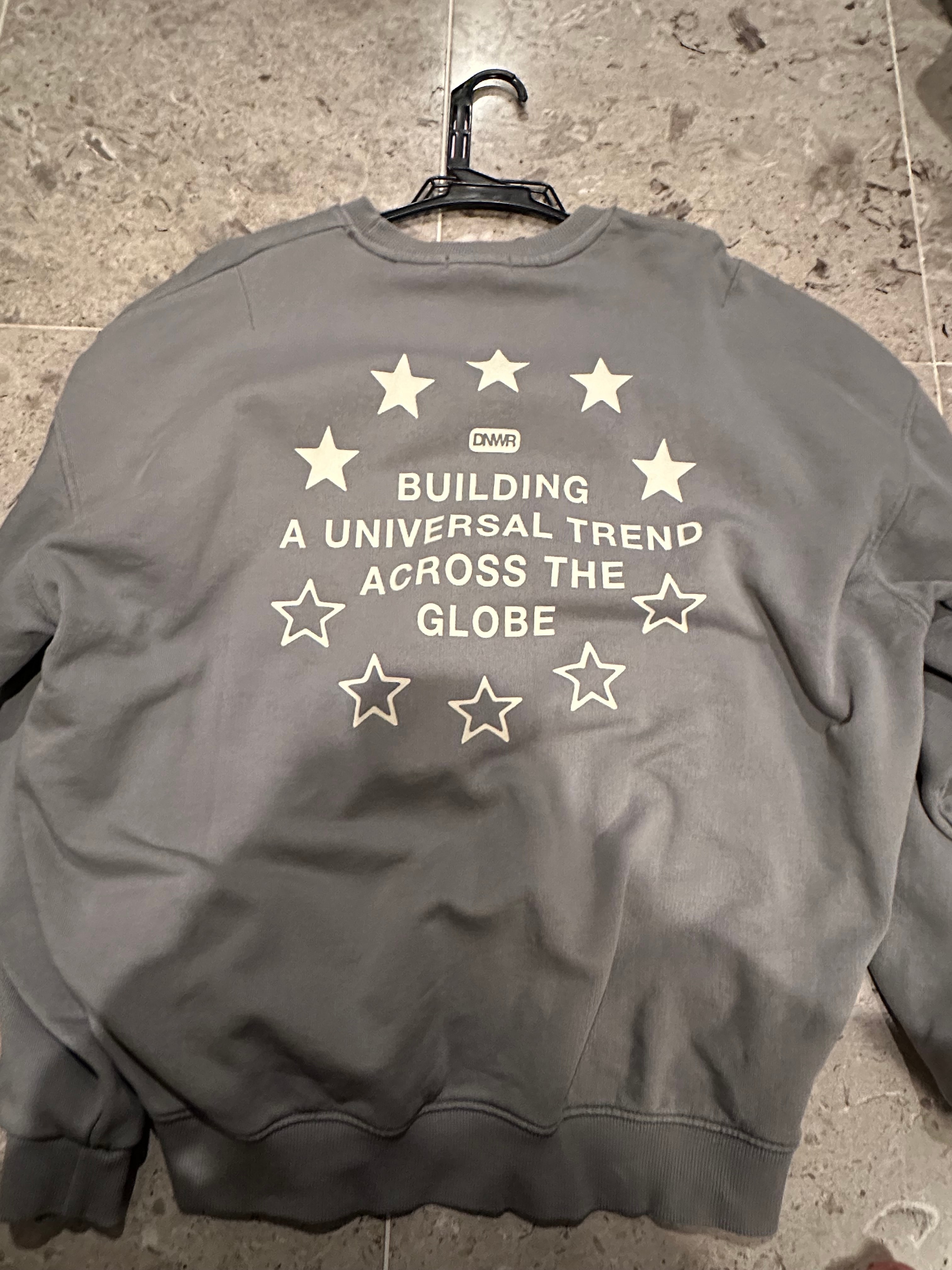 ZARA STAR SLOGAN Print Sweatshirt "Gray"