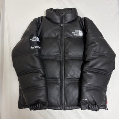 Supreme x The North Face Leather Nuptse Jacket "Black"